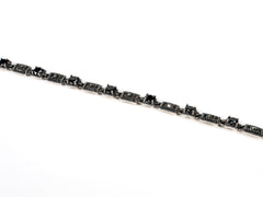 Bratara din Argint 925 - cu Onix - Fixa - 190mm x 5mm - Negru #1