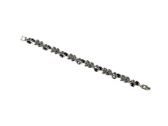 Bratara din Argint 925 - cu Onix - Fixa - 190mm x 10mm - Negru