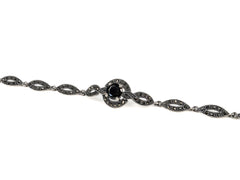 Bratara din Argint 925 - cu Onix - Fixa - 185mm x 10mm - Negru