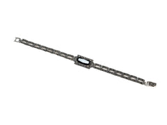 Bratara din Argint 925 - cu Onix - Fixa - 190mm x 15mm - Negru