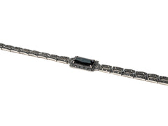 Bratara din Argint 925 - cu Onix - Fixa - 190mm x 15mm - Negru