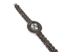 Bratara din Argint 925 - cu Marcasite - Fixa - 195mm x 20mm - Argintiu #2