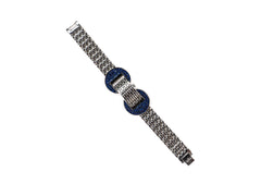 Bratara din Argint 925 - cu Safir - Fixa - 200mm x 25mm - Albastru