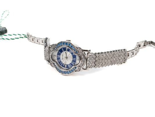 Bratara din Argint 925 - cu Zirconia - Fixa - 190mm x 23mm - Albastru