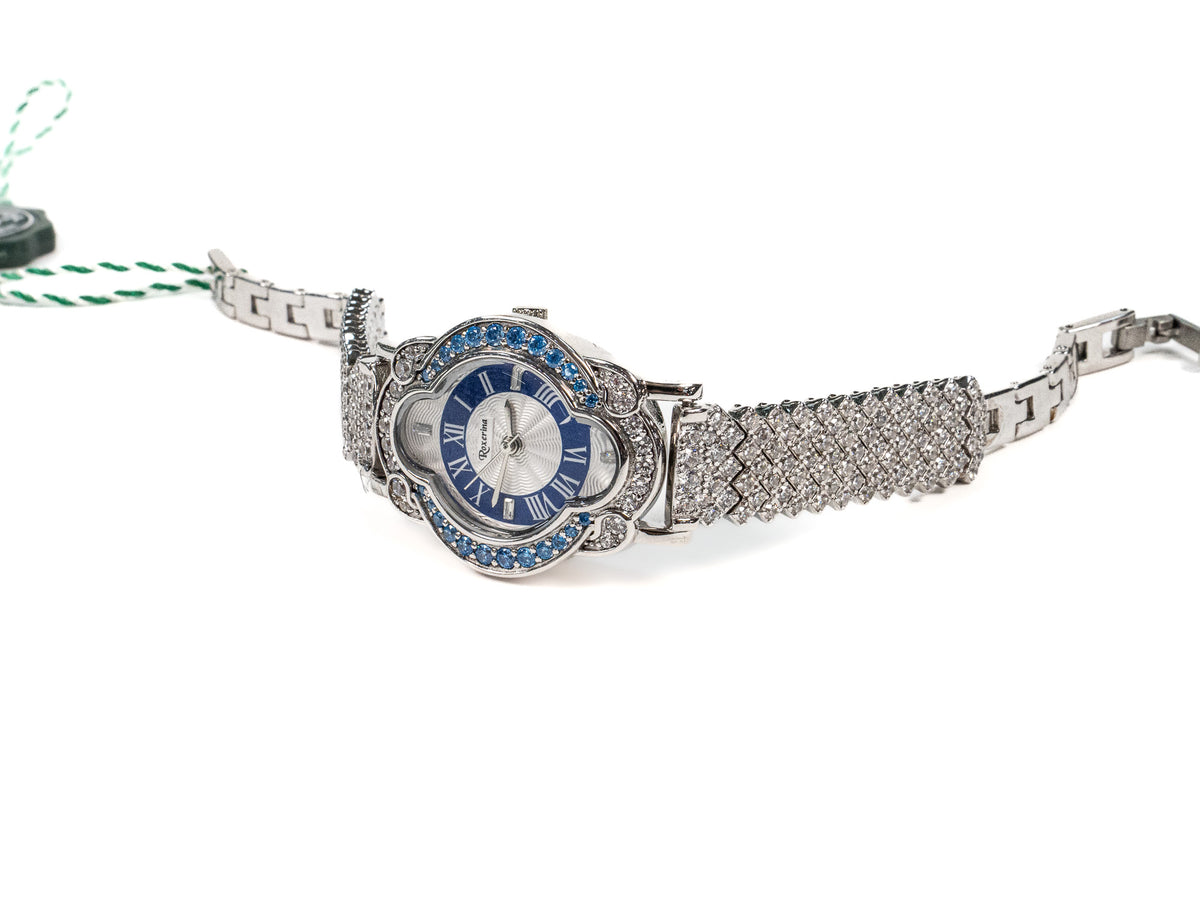 Bratara din Argint 925 - cu Zirconia - Fixa - 190mm x 23mm - Albastru