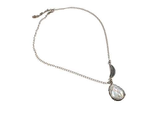 Lantisor din Argint 925 - cu Perle - Reglabila - 500mm x 23mm - Alb