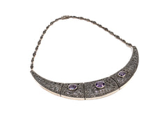 Lantisor din Argint 925 - cu Marcasite - Fixa - 350mm x 25mm - Violet