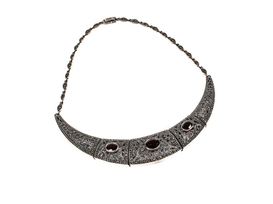 Lantisor din Argint 925 - cu Marcasite - Fixa - 350mm x 25mm - Grena