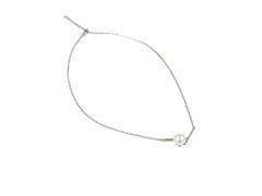Lantisor din Argint 925 - cu Zirconia - Reglabila - 400mm x 5mm - Incolor #2