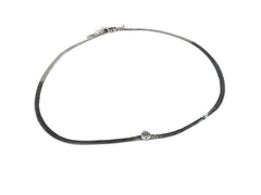 Lantisor din Argint 925 - cu Zirconia - Reglabila - 450mm x 5mm - Incolor