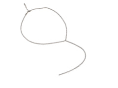 Lantisor din Argint 925 - cu Zirconia - Reglabila - 450mm x 2mm - Incolor #1
