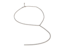 Lantisor din Argint 925 - cu Zirconia - Reglabila - 450mm x 2mm - Incolor #1
