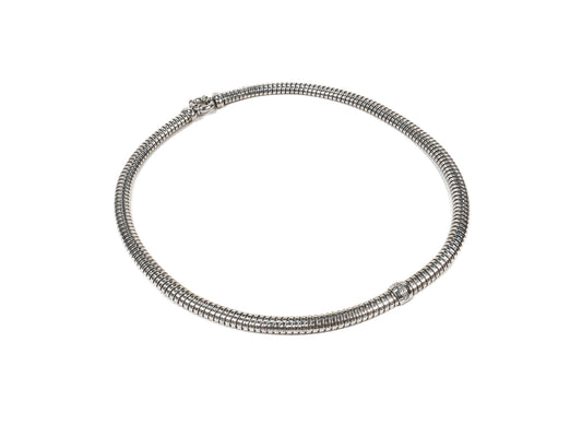 Lantisor din Argint 925 - cu Zirconia - Fixa - 350mm x 10mm - Incolor