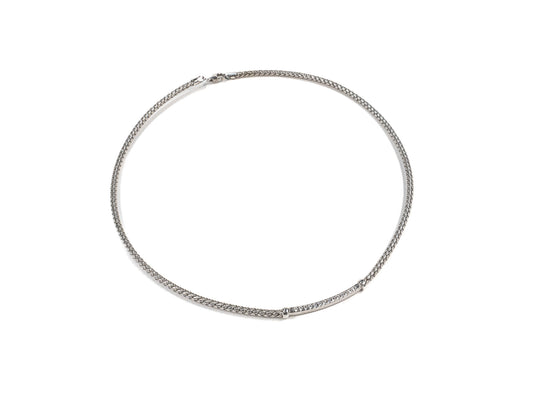 Lantisor din Argint 925 - cu Rubin - Fixa - 450mm x 2mm - Incolor