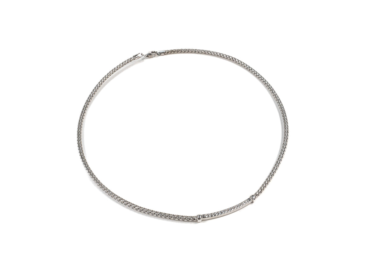 Lantisor din Argint 925 - cu Rubin - Fixa - 450mm x 2mm - Incolor