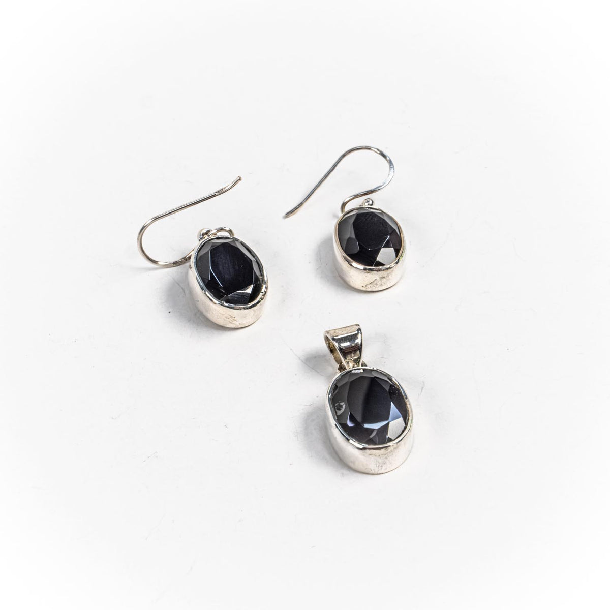 Set Bijuterii STILL Argint 925 - Pandantiv, Cercei, Onix,Negru