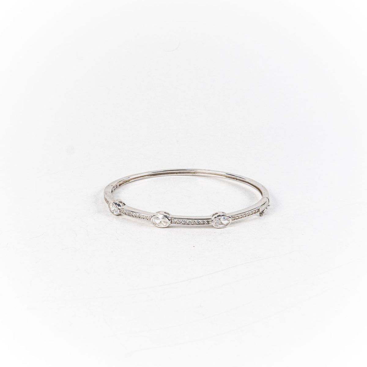 Bratara STILL, Argint 925 - Marime 55 fi x 2.5mm, Fixa, Zirconia, Incolor