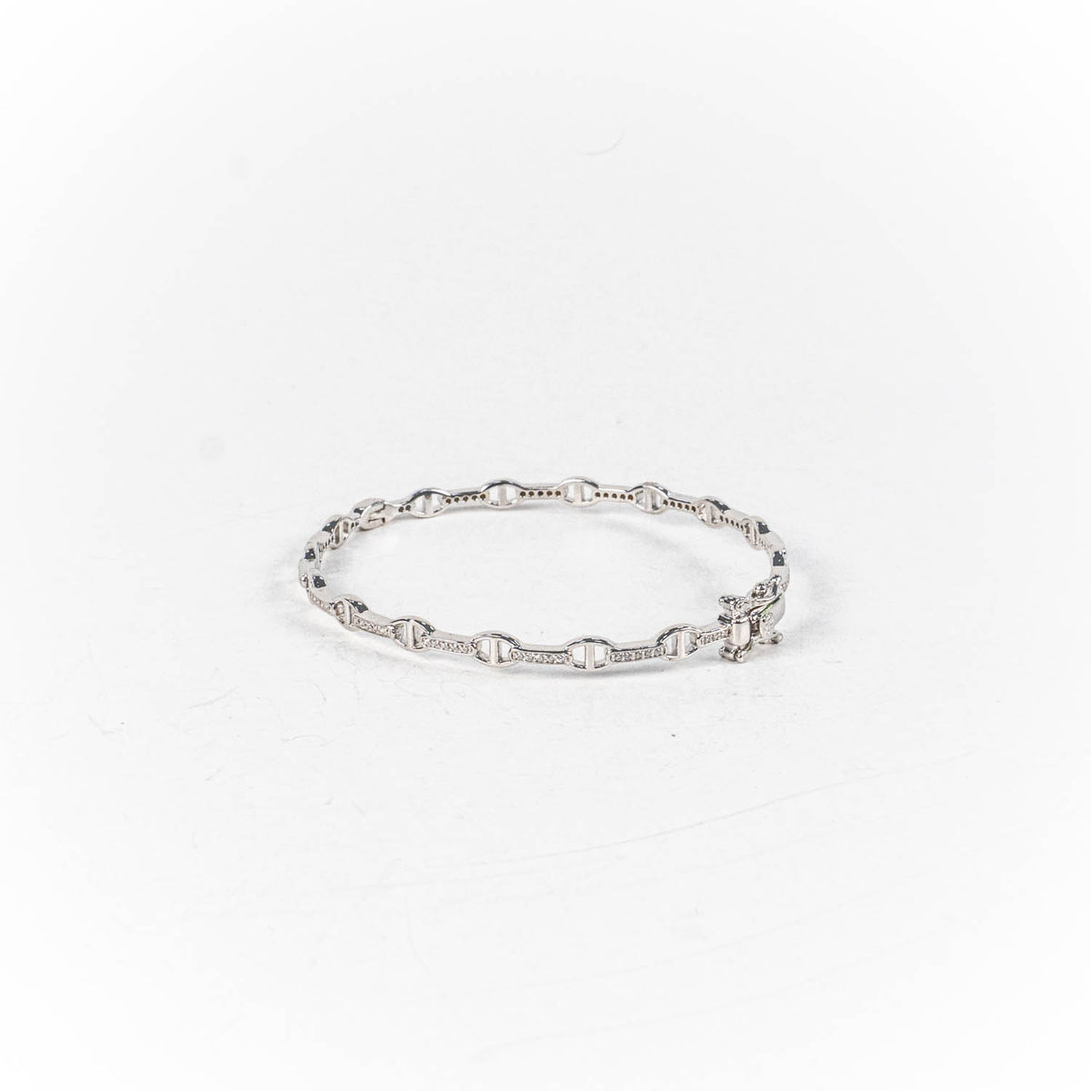 Bratara STILL, Argint 925 - Marime 60 fi x 4mm , Fixa, Zirconia, Incolor