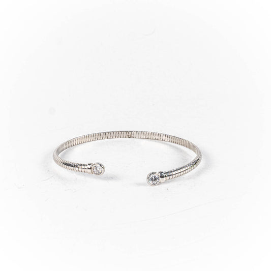 Bratara STILL, Argint 925 - Marime 65 fi x 3.5mm, Fixa, Zirconia, Incolor