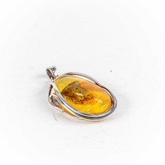 Pandantiv STILL Argint 925 - Marime 56mm x 29mm, Chihlimbar, Galben