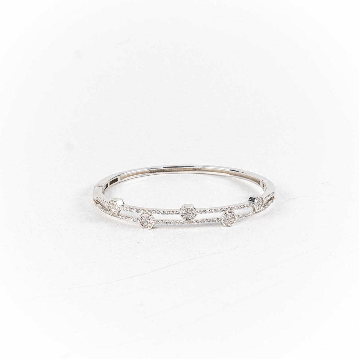 Bratara STILL, Argint 925 - Marime 58 fi x 5mm, Fixa, Zirconia, Incolor