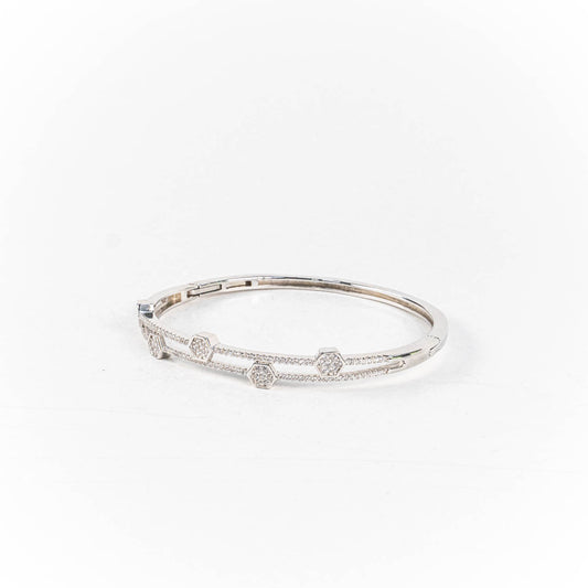 Bratara STILL, Argint 925 - Marime 58 fi x 5mm, Fixa, Zirconia, Incolor