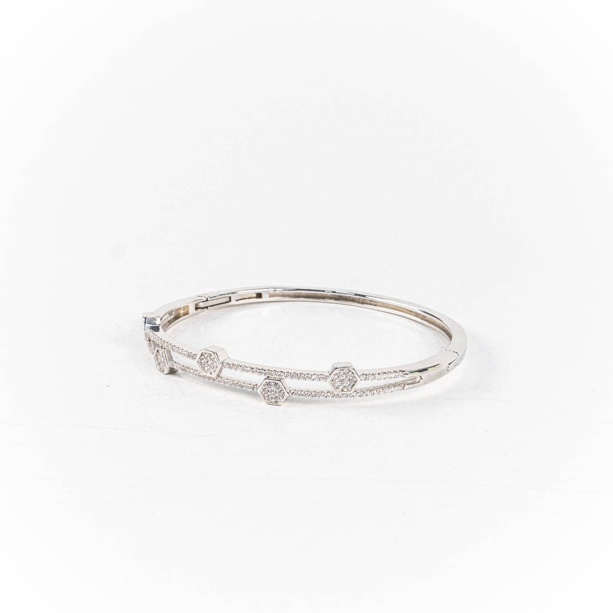 Bratara STILL, Argint 925 - Marime 58 fi x 5mm, Fixa, Zirconia, Incolor