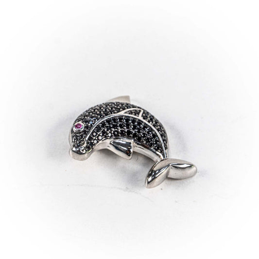 Pandantiv STILL Argint 925 - Marime 20mm x 16mm, Zirconia, Negru