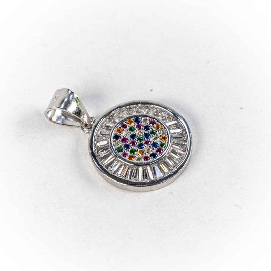 Pandantiv STILL Argint 925 - Marime 22mm x 15mm, Zirconia, Multicolor