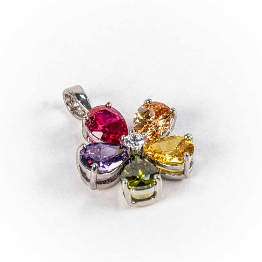 Pandantiv STILL Argint 925 - Marime 24mm x 17mm, Zirconia, Multicolor