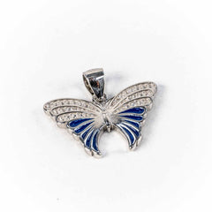 Pandantiv STILL Argint 925 - Marime 14mm x 15mm, Zirconia, Albastru