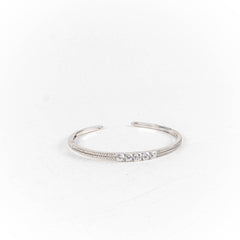 Bratara STILL, Argint 925 - Marime 55 fi x 3.5mm, Fixa, Zirconia, Incolor