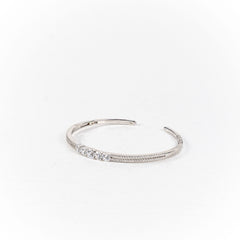 Bratara STILL, Argint 925 - Marime 55 fi x 3.5mm, Fixa, Zirconia, Incolor