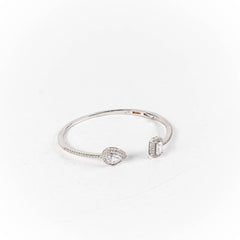 Bratara STILL, Argint 925 - Marime 55 fi x 10mm, Fixa, Zirconia, incolor