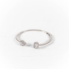 Bratara STILL, Argint 925 - Marime 55 fi x 10mm, Fixa, Zirconia, incolor