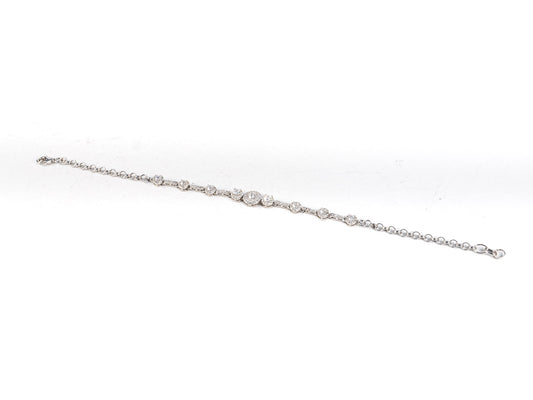 Bratara STILL, Argint 925 - Marime 20cm x 8mm, Reglabila, Zirconia, Incolor