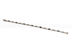 Bratara STILL, Argint 925 - Marime 19cm x 4mm, Reglabila, Zirconia si Marcasite, Negru