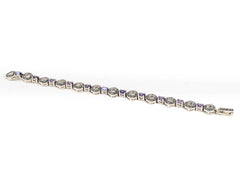 Bratara STILL, Argint 925 - Marime 19cm x 9mm, Reglabila, Zirconia si Marcasite, Violet
