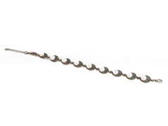 Bratara STILL, Argint 925 - Marime 21cm x 10mm, Reglabila, Perle de Cultura si Marcasite, Alb Sidefat