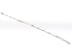 Bratara STILL, Argint 925 - Marime 21cm, Reglabila, Perla de Cultura, Alb Sidefat