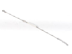 Bratara STILL, Argint 925 - Marime 21cm, Reglabila, Perla de Cultura, Alb Sidefat