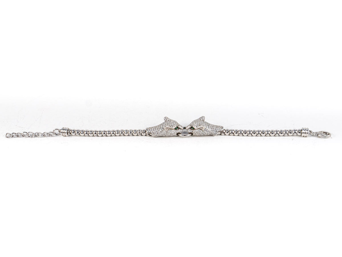 Bratara STILL, Argint 925 - Marime 20cm x 11mm, Reglabila, Zirconia, Incolor