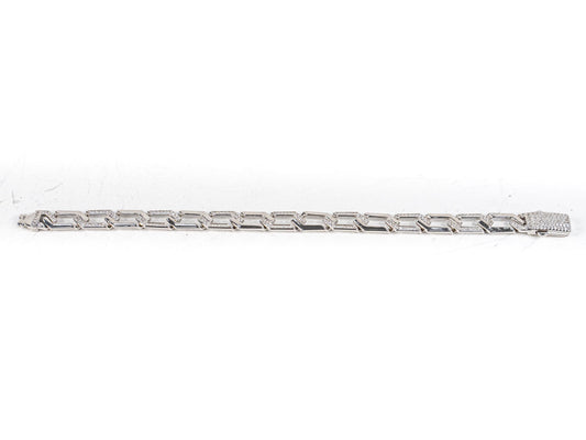 Bratara STILL, Argint 925 - Marime 18cm x 8mm, Reglabila, Zirconia, Incolor