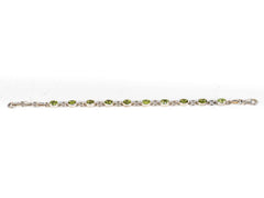 Bratara STILL, Argint 925 - Marime 21cm x 6mm, Reglabila, Peridot, Verde