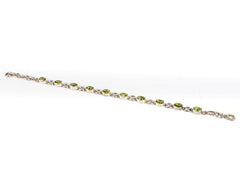 Bratara STILL, Argint 925 - Marime 21cm x 6mm, Reglabila, Peridot, Verde