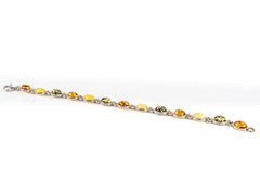 Bratara STILL, Argint 925 - Marime 19cm, Reglabila, Chihlimbar, Multicolor