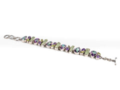 Bratara STILL, Argint 925 - Marime 20cm x 1.5cm, Reglabila, Topaz Mistic si Pietre Semipretioase, Multicolor