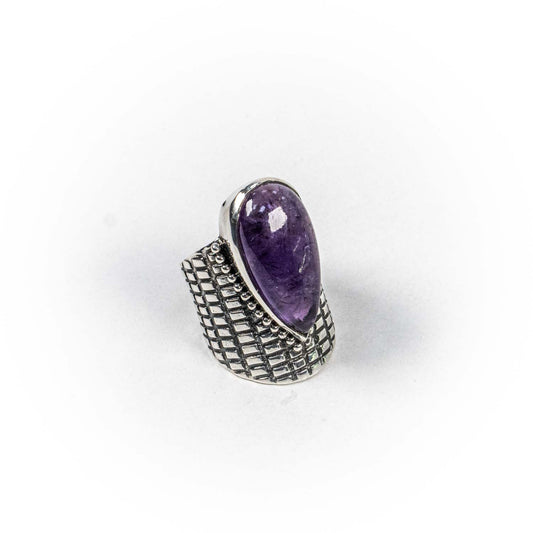 Inel STILL, Argint 925 - Marime 8, Ametist, Violet