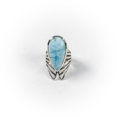 Inel STILL, Argint 925 - Marime 6,5, Larimar, Albastru Deschis