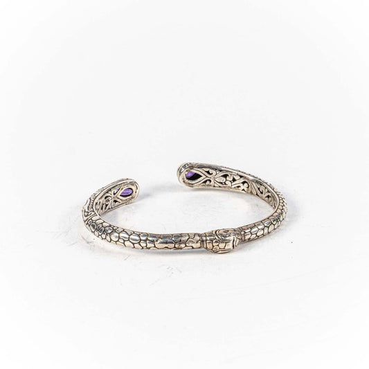 Bratara STILL, Argint 925 - Marime 60 fi x 5.5mm, Fixa, Ametist, Violet